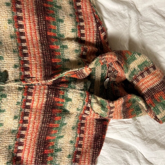 Vintage Wool Blend Poncho - Picture 2 of 5